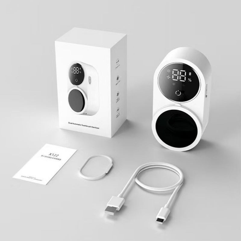 Wall-Mounted Toothbrush Holder with Sensor Cover & Display