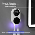 Wall-Mounted Toothbrush Holder with Sensor Cover & Display