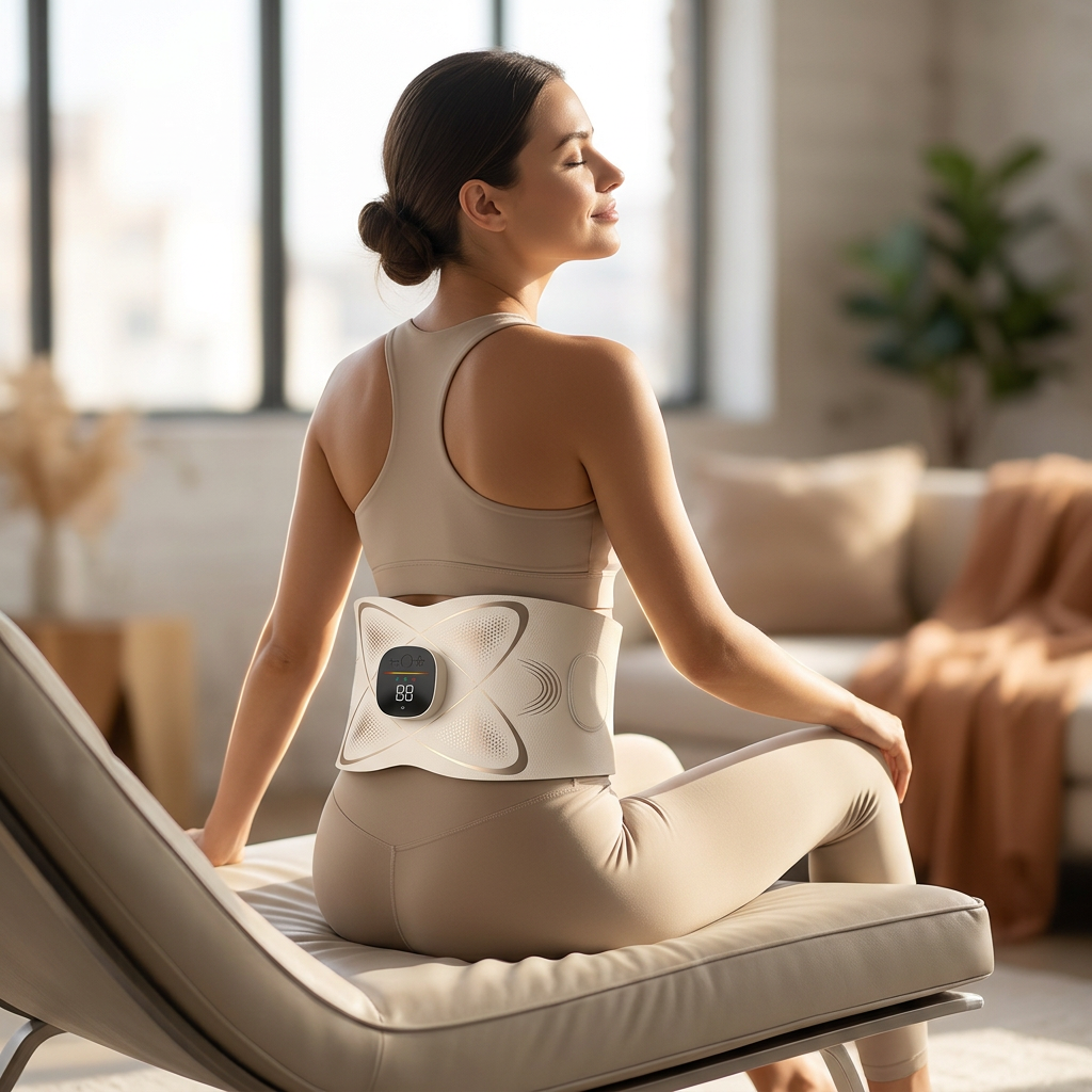 Digital Waist Massage Belt with Adjustable On-Belt Controls