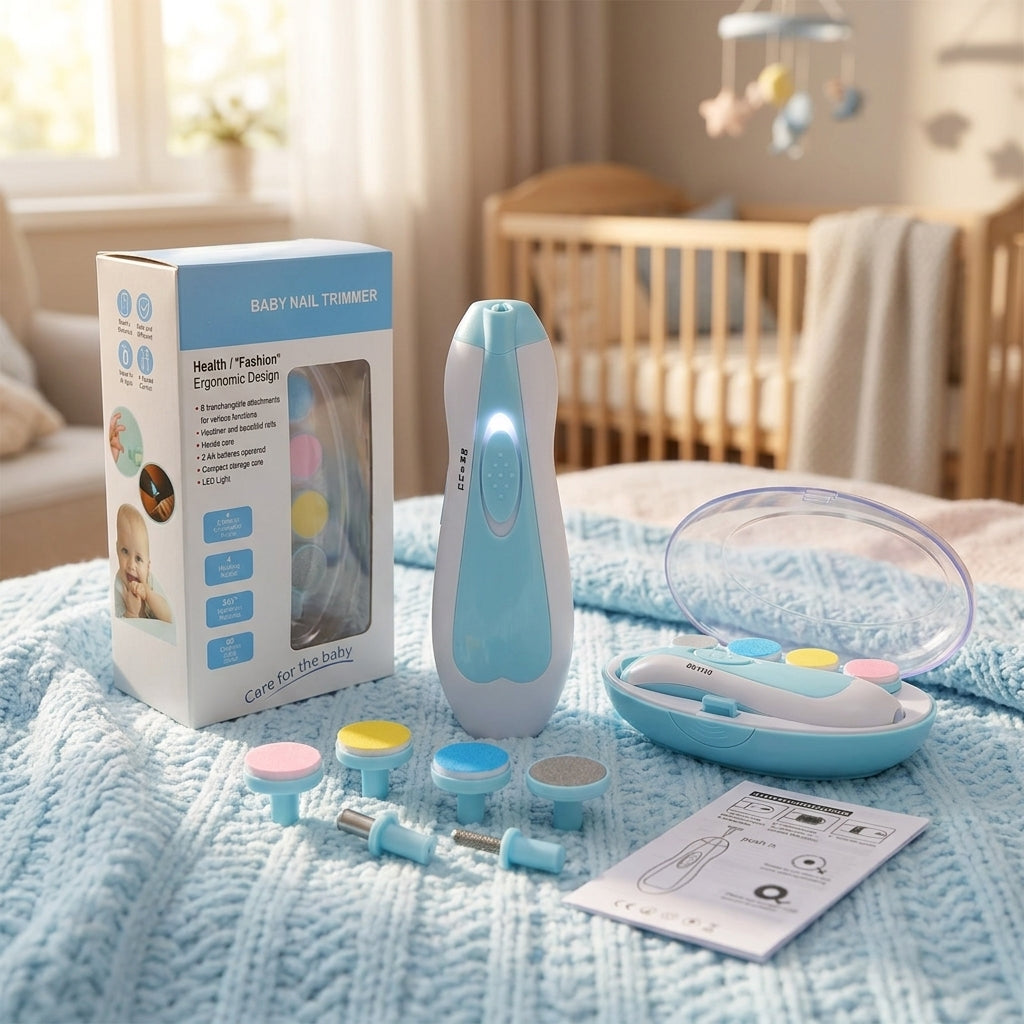 Baby Electric Nail File Kit with LED Light