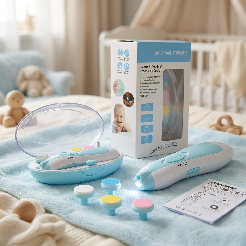 Baby Electric Nail File Kit with LED Light