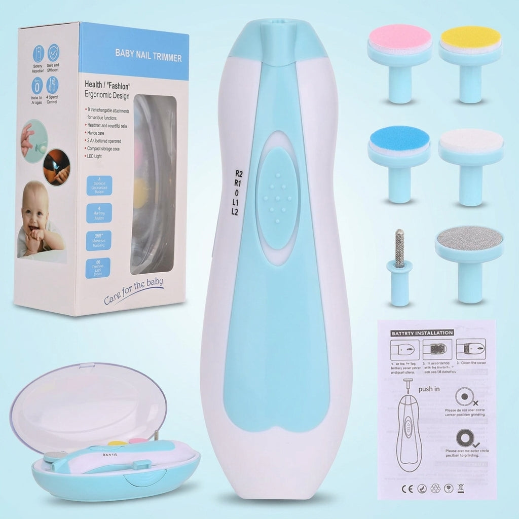 Baby Electric Nail File Kit with LED Light