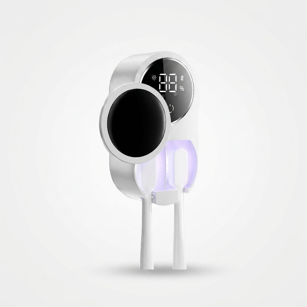 Wall-Mounted Toothbrush Holder with Sensor Cover & Display