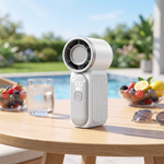 Compact USB Rechargeable Handheld Fan with Digital Display